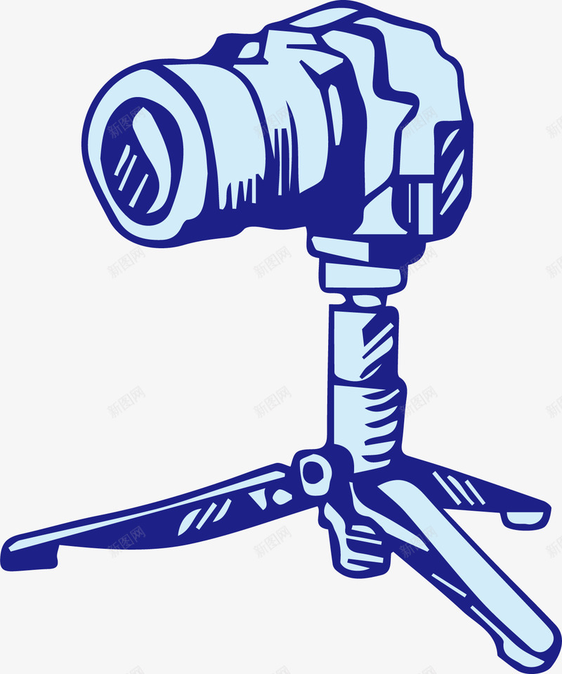 手绘涂鸦相机录像png免抠素材_88icon https://88icon.com 三脚架 卡通 手绘涂鸦 摄像头 摄像机 摄影机 数码产品 照相机 蓝色 视频录制 视频拍摄