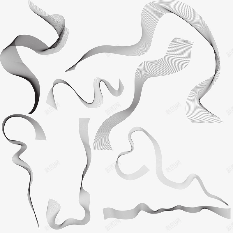 各种扭曲的线条png免抠素材_88icon https://88icon.com 3D 扭曲的线条 抽丝线条 线条 装饰