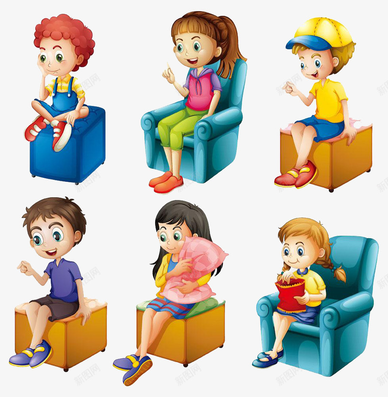 六个小孩png免抠素材_88icon https://88icon.com PNG 六个 坐着 坐着的小孩 坐着的小朋友 小孩