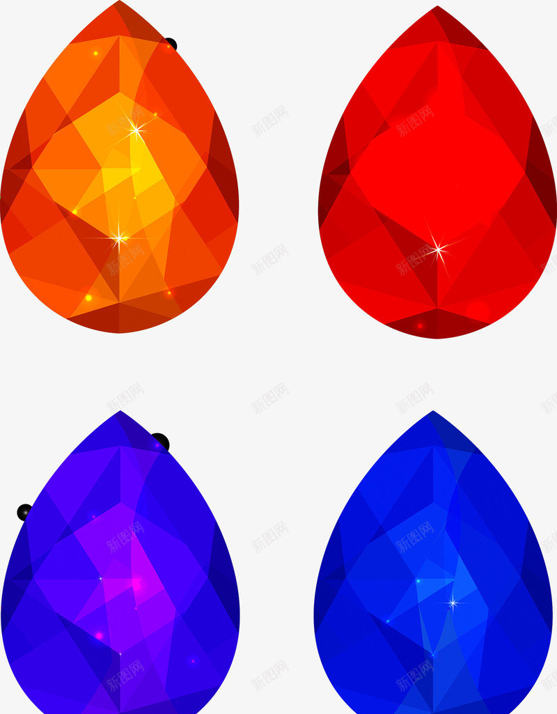 炫彩水晶矢量图ai免抠素材_88icon https://88icon.com 宝石 水晶 炫彩 珠宝 钻石 矢量图