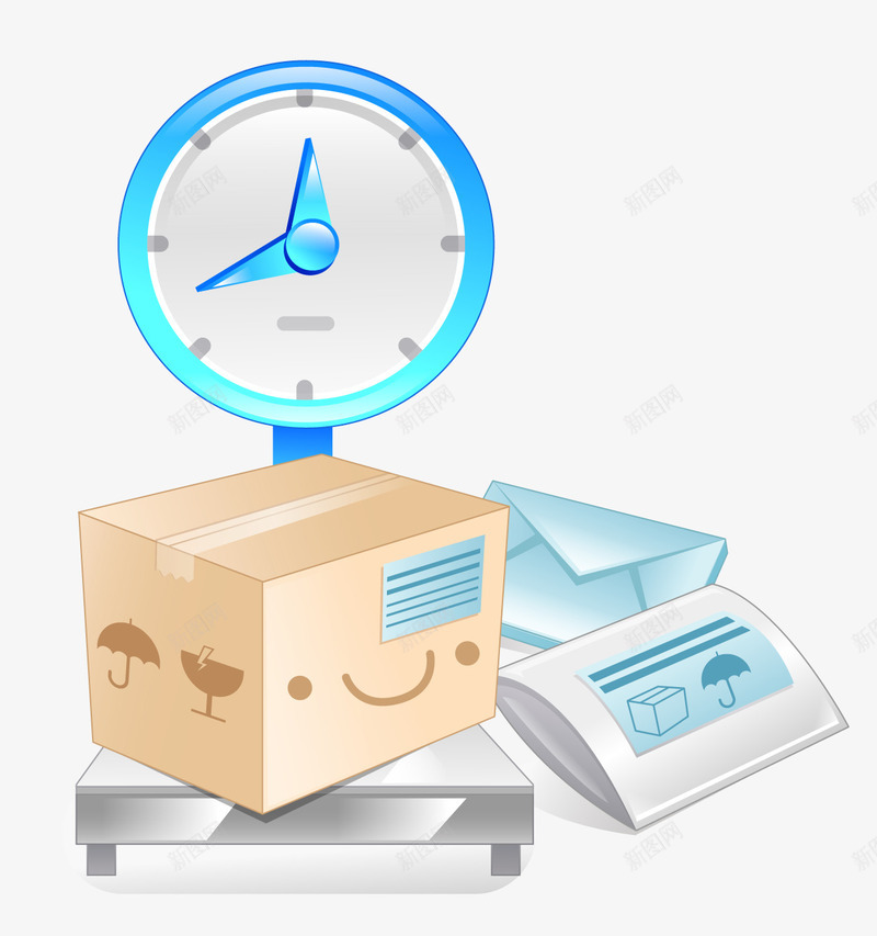 快递称重png免抠素材_88icon https://88icon.com 快件 快递 矢量素材 称重