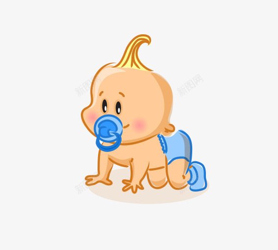 含着奶嘴的婴儿png免抠素材_88icon https://88icon.com 卡通人物 卡通娃娃 卡通婴儿 卡通宝宝 粉色 蓝色