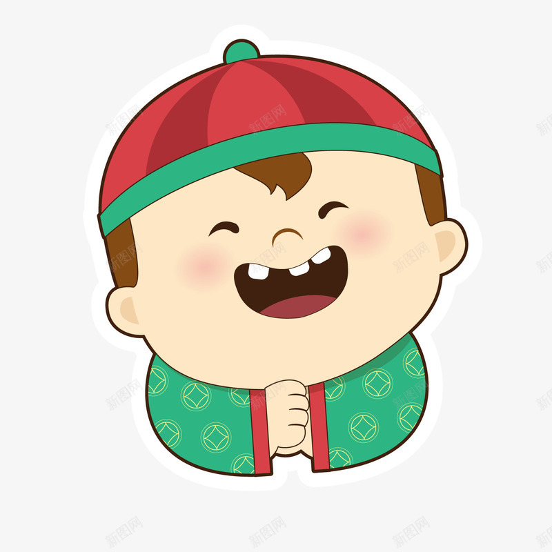 彩色小孩喜庆拜年元素矢量图ai免抠素材_88icon https://88icon.com 卡通 帽子 彩色 扁平化 手绘 笑容 线稿 装饰 矢量图