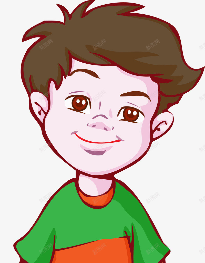 卡通人物小朋友png免抠素材_88icon https://88icon.com 人物 卡通 小朋友 微笑 条纹 眼睛