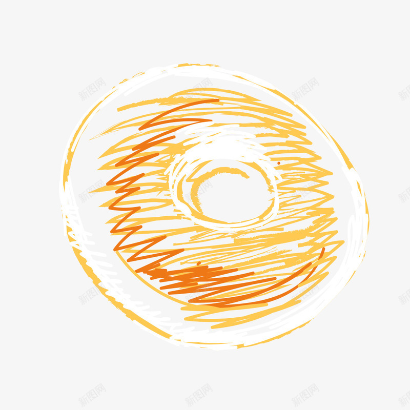 手绘卡通甜甜圈png免抠素材_88icon https://88icon.com 好吃 甜品 美味 零食 食物 饼干 黄色甜甜圈