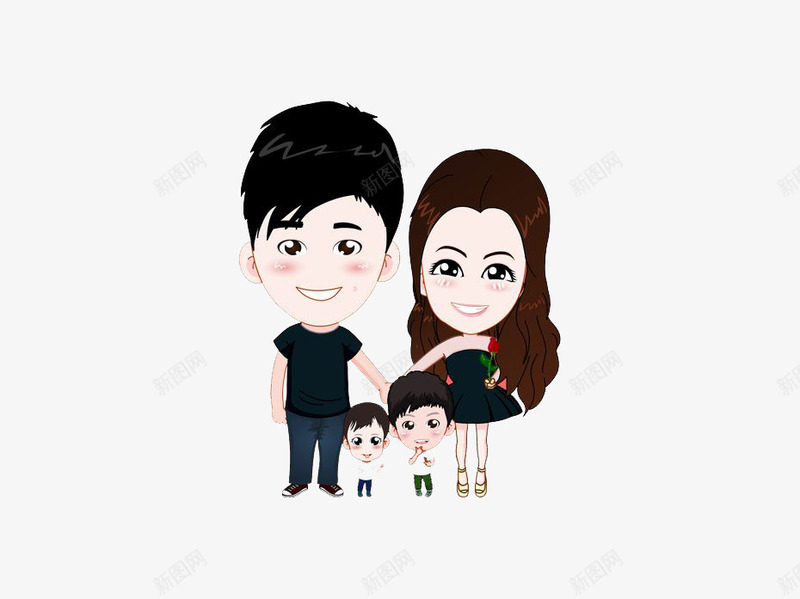 全家福照片png免抠素材_88icon https://88icon.com 卡通 可爱 和谐 大人 家庭照片 小孩 幸福 开心 手绘