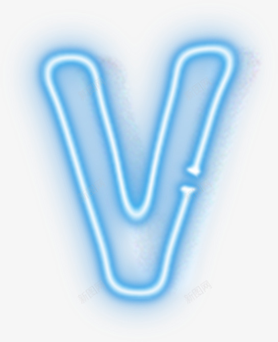 蓝色光芒字母vpng免抠素材_88icon https://88icon.com 光芒 字母 蓝色