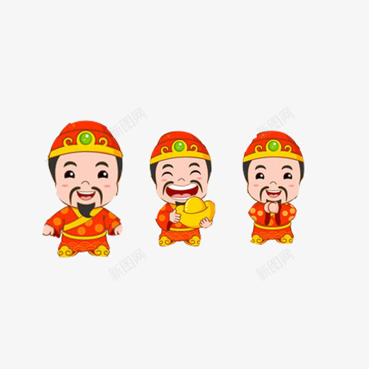 财神爷白年片png免抠素材_88icon https://88icon.com 各种形态 喜气 财神 过年拜年
