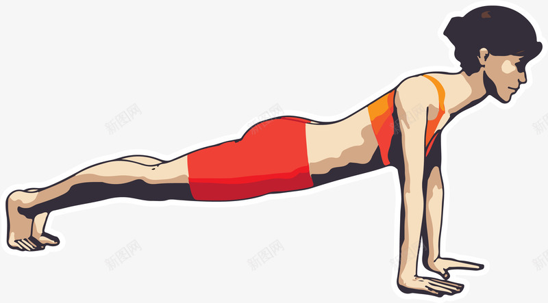 卡通做平板支撑的女人图png免抠素材_88icon https://88icon.com 人 人体 健康 健康的生活方式 健身 儿童瑜伽 可爱 平衡 手 放松 瑜伽 生活方式 身心 运动 锻炼