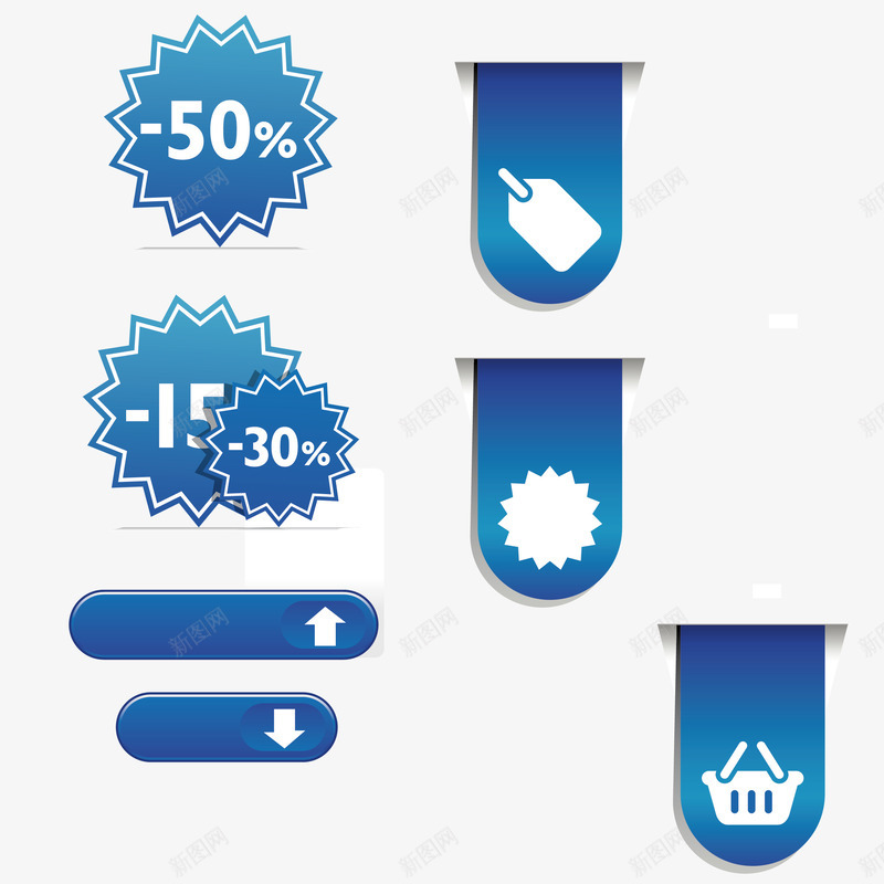 蓝色销售打折标签矢量图ai免抠素材_88icon https://88icon.com 各种蓝色折扣标签 蓝色折扣标签矢量图 蓝色销售打折标签 销售打折标签 矢量图
