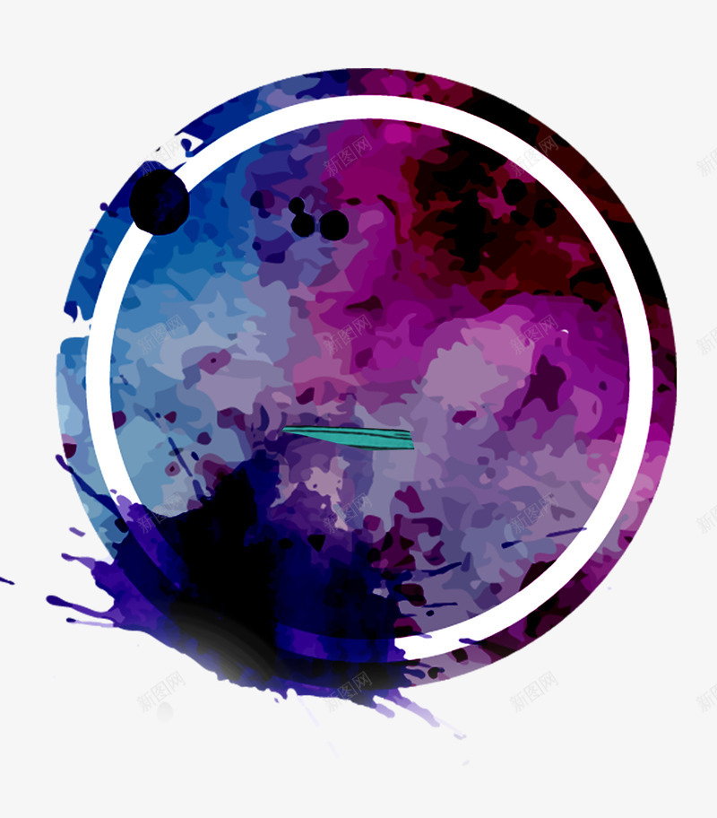 发光水墨圆环png免抠素材_88icon https://88icon.com 中国风 创意 墨水 水墨 简约