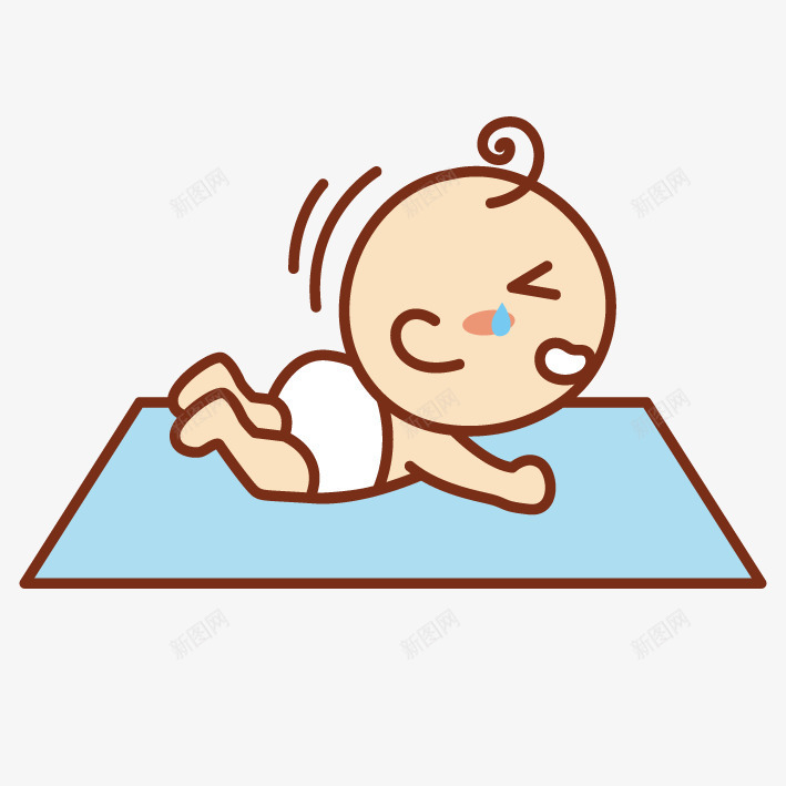 手绘婴儿爬行哭闹png免抠素材_88icon https://88icon.com 可爱 婴儿 婴儿哭闹 幼教 手绘婴儿哭闹 手绘婴儿爬行 插画 爬行垫