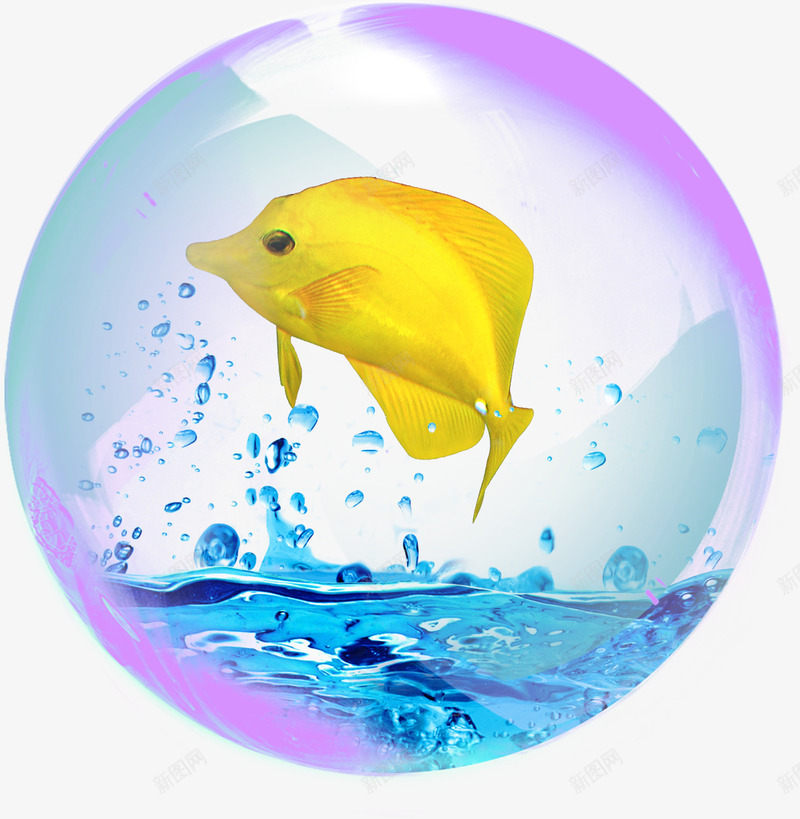 水晶球中的小黄鱼png免抠素材_88icon https://88icon.com 小黄鱼 水晶球