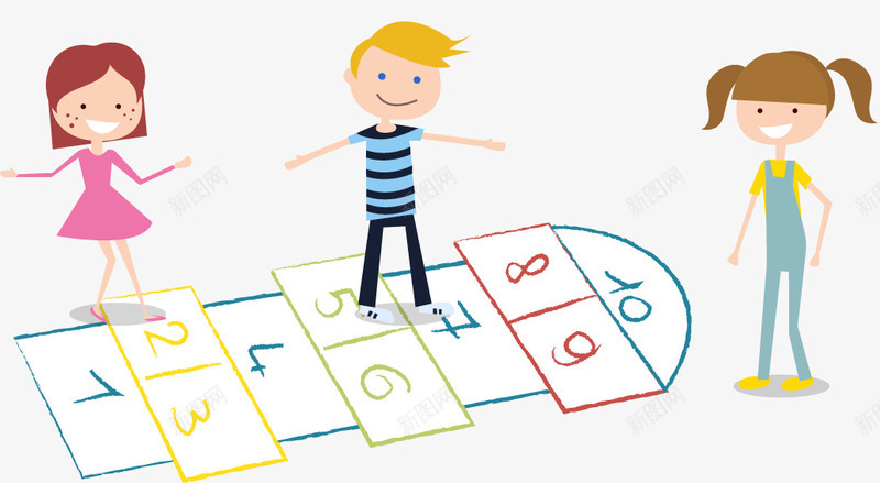 玩跳房子游戏的小孩png免抠素材_88icon https://88icon.com 小孩 游戏 玩耍 跳房子