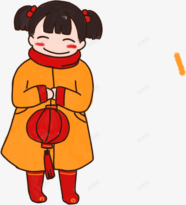 喜庆过年开心的小女孩png免抠素材_88icon https://88icon.com 喜庆 女孩 开心 过年