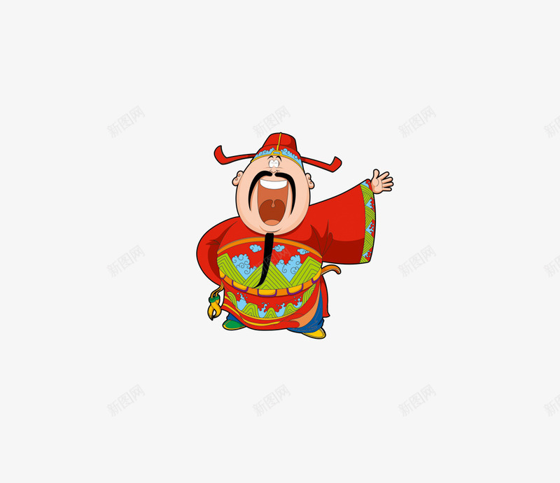 财神爷png免抠素材_88icon https://88icon.com 喜庆 开怀大笑 红色 过年