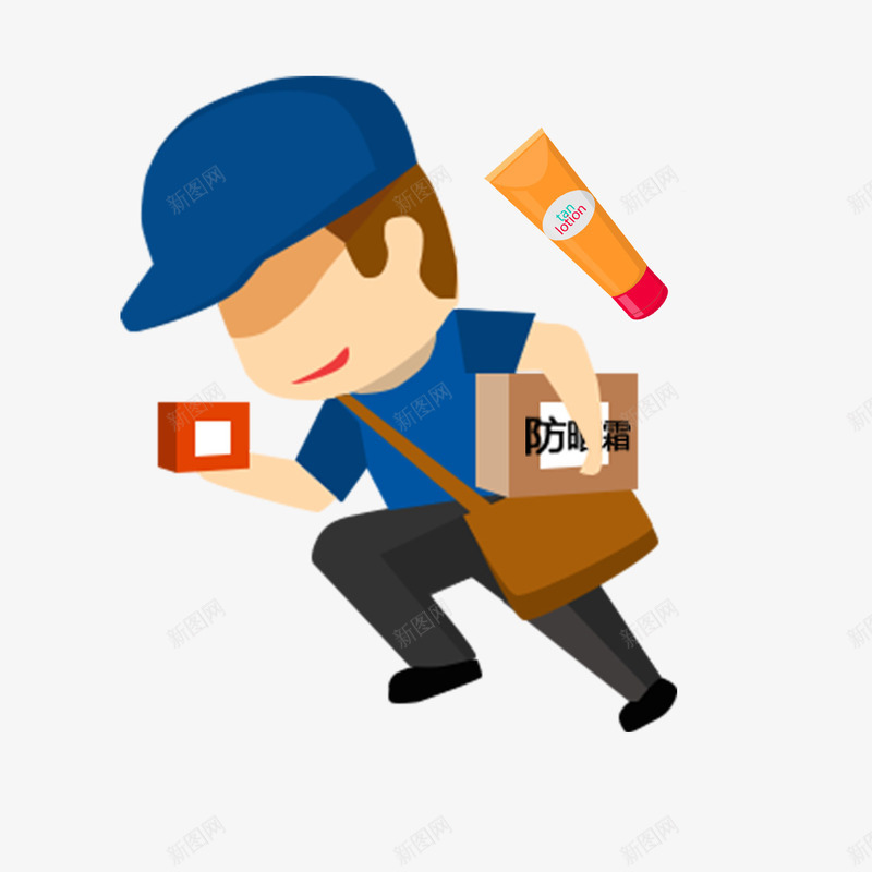 快递员元素png免抠素材_88icon https://88icon.com png 卡通 快递员 送货到家