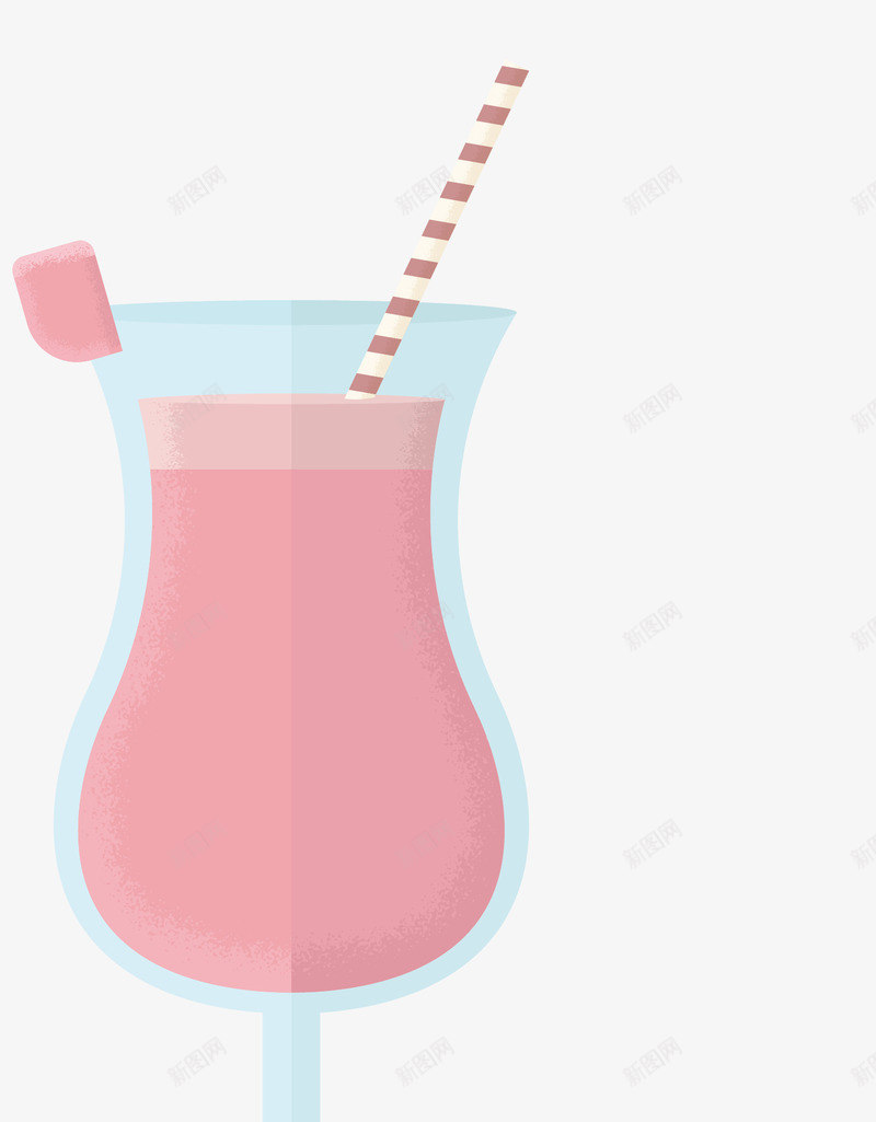 粉色饮料矢量图ai免抠素材_88icon https://88icon.com 开口 手绘 条纹吸管 玻璃瓶子 粉色 饮料 矢量图