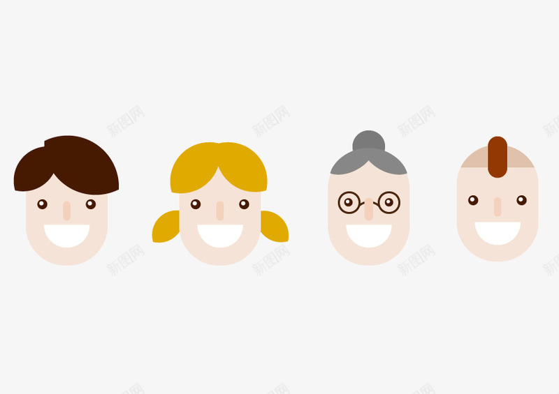 青年小孩扁平化头像png免抠素材_88icon https://88icon.com 头像 小孩 扁平化 青年