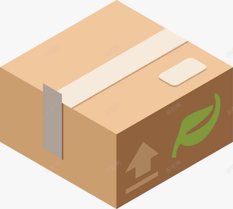 创意快递包装纸盒图png免抠素材_88icon https://88icon.com 包装 四边形 快递 物流 纸板
