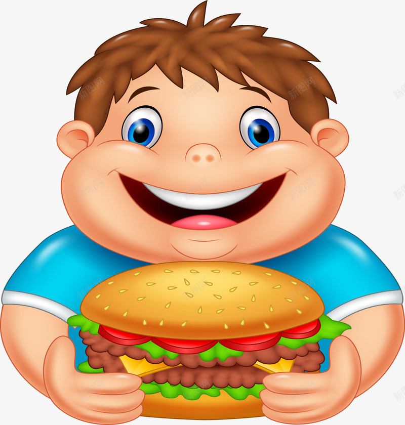 吃汉堡的小孩矢量图ai免抠素材_88icon https://88icon.com 卡通画 小孩 汉堡 矢量装饰 装饰 矢量图