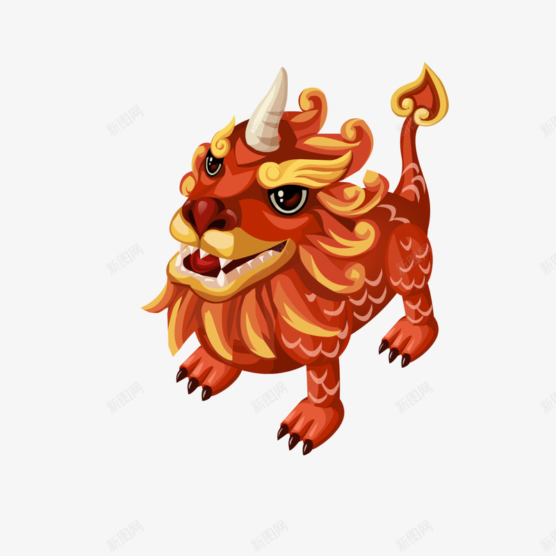年兽过年png免抠素材_88icon https://88icon.com 卡通 年兽 节日 过年