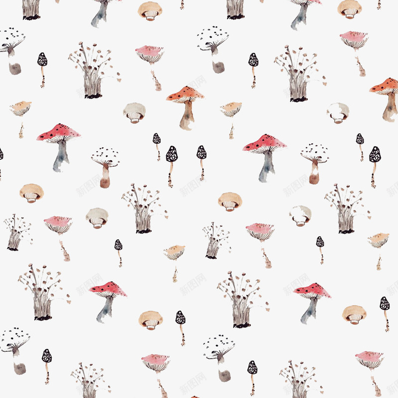 创意彩绘蘑菇背景图案png免抠素材_88icon https://88icon.com 创意彩绘蘑菇背景图案 花纹底纹 蘑菇背景花纹