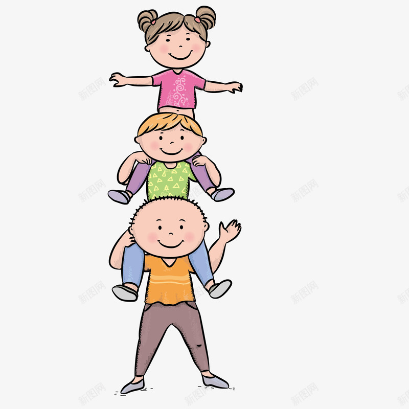 叠罗汉的小孩png免抠素材_88icon https://88icon.com png图形 png装饰 卡通 小孩 玩耍 装饰