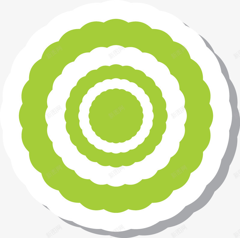 绿色波纹圆形矢量图ai免抠素材_88icon https://88icon.com 圆环 抹茶 绿色 蛋糕 矢量图