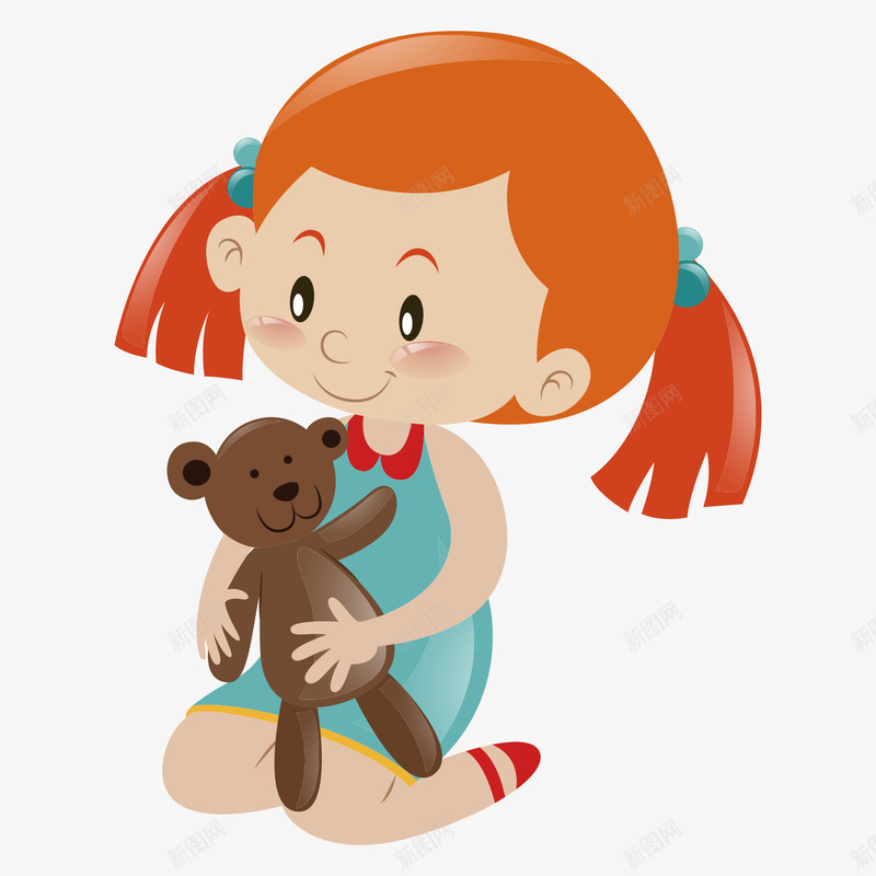 扎辫子儿童玩耍布娃娃矢量图ai免抠素材_88icon https://88icon.com 儿童玩耍 儿童节 儿童节快乐 免抠 六一 小孩 布娃娃 扎辫子 矢量图
