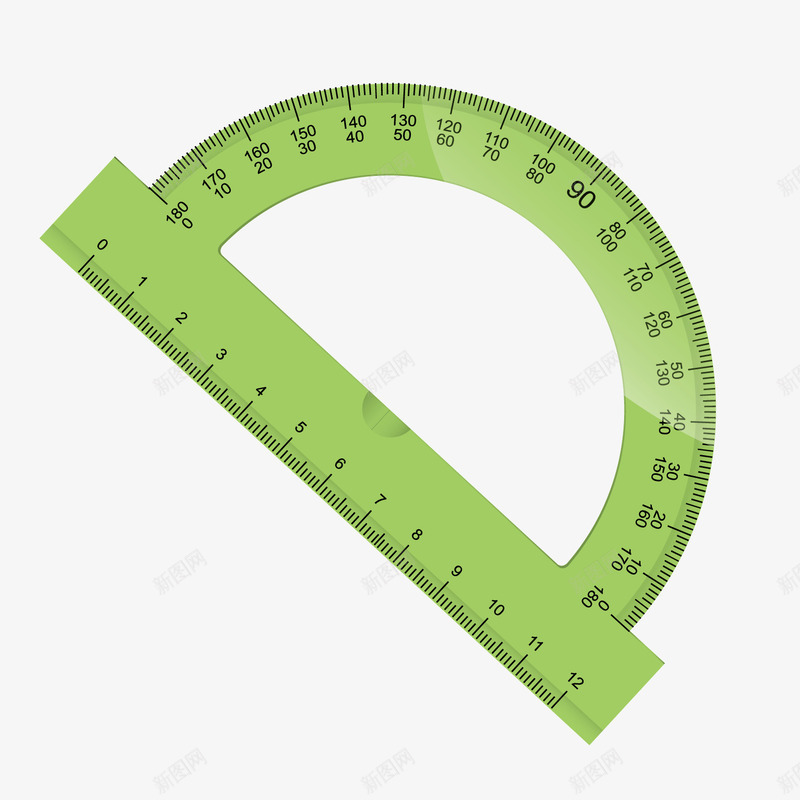 绿色质感数学量角器矢量图ai免抠素材_88icon https://88icon.com 数学 绿色 质感 量角器 矢量图