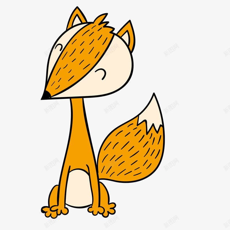 卡通可爱的小狐狸矢量图ai免抠素材_88icon https://88icon.com 动物 卡通 可爱 小狐狸 彩绘 手绘 森林 矢量图