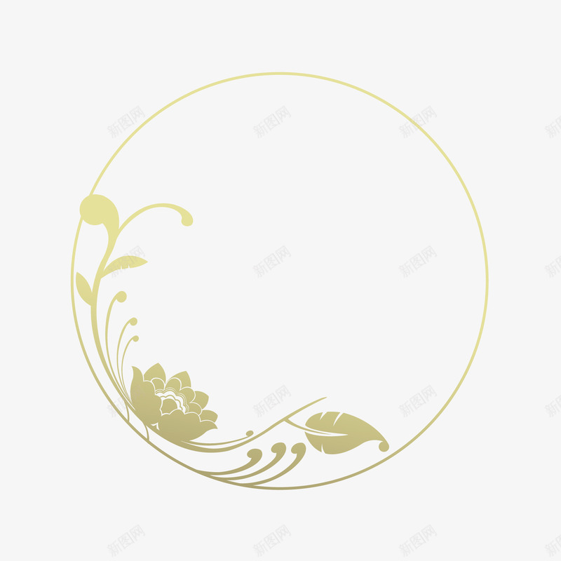 潮流手绘圆形花png免抠素材_88icon https://88icon.com 唯美 春意 花朵