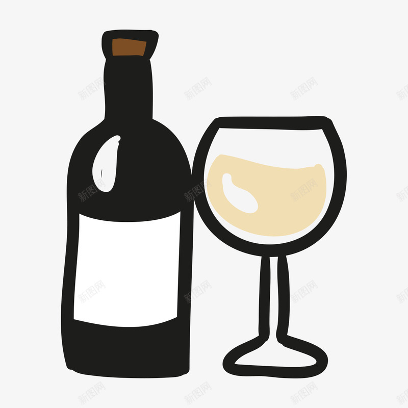 手绘卡通葡萄酒酒杯酒瓶png免抠素材_88icon https://88icon.com 卡通 手绘 手绘卡通葡萄酒酒杯酒瓶 手绘卡通葡萄酒酒杯酒瓶PNG 葡萄酒 酒杯 酒瓶