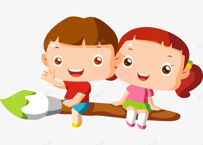 坐在毛笔上的小孩矢量图ai免抠素材_88icon https://88icon.com 小孩 快乐 毛笔 矢量图