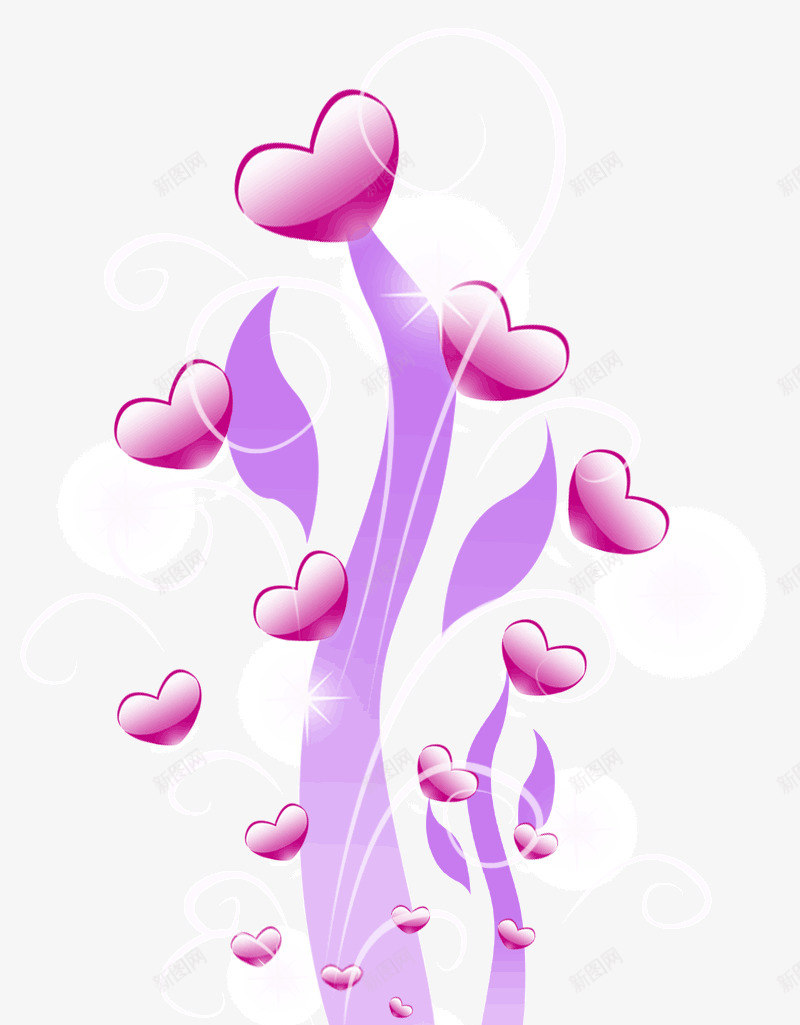 紫色水晶爱心树png免抠素材_88icon https://88icon.com 树 水晶 紫色爱心