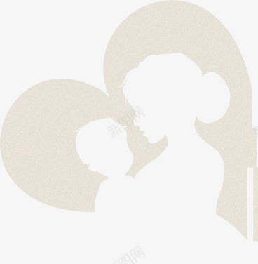 心形剪影psd免抠素材_88icon https://88icon.com 妈妈 婴儿 孩子 心形剪影