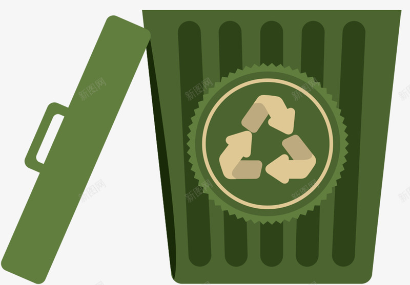 卡通绿色条纹回收箱矢量图eps免抠素材_88icon https://88icon.com 保护环境 卡通 回收箱 城市卫生 城市绿化 条纹 绿色 矢量图