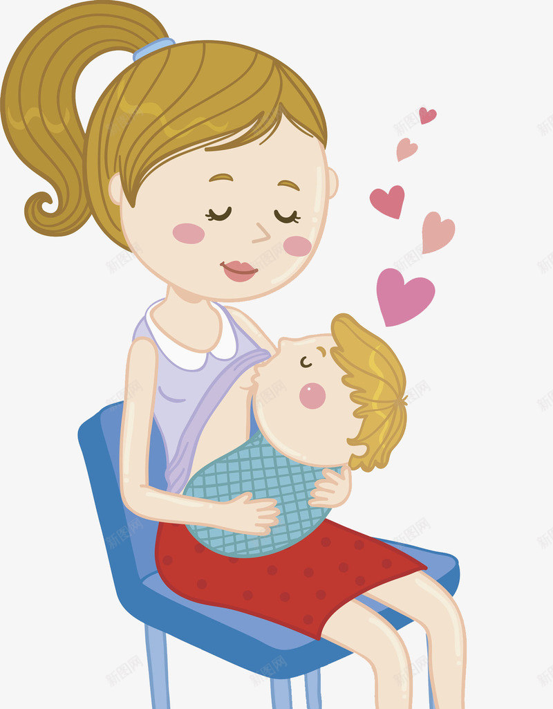 哺乳婴儿png免抠素材_88icon https://88icon.com 人物画 卡通手绘 哺乳姿势 哺乳婴儿 水彩画 肖像画 装饰图案