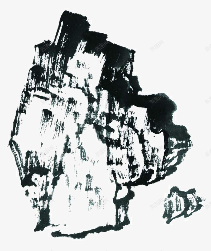 芥子园画谱png免抠素材_88icon https://88icon.com 国画山石 山石画 山石画法 手绘山石 水墨山石 泼墨山石 笔墨技法