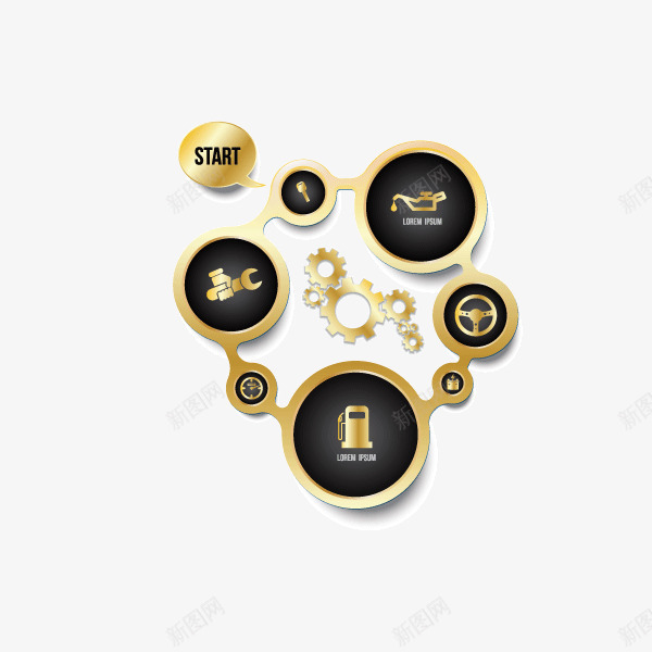 金属质感圆环装饰图矢量图ai免抠素材_88icon https://88icon.com 圆环 标签 矢量装饰图 连接 金属质感 矢量图