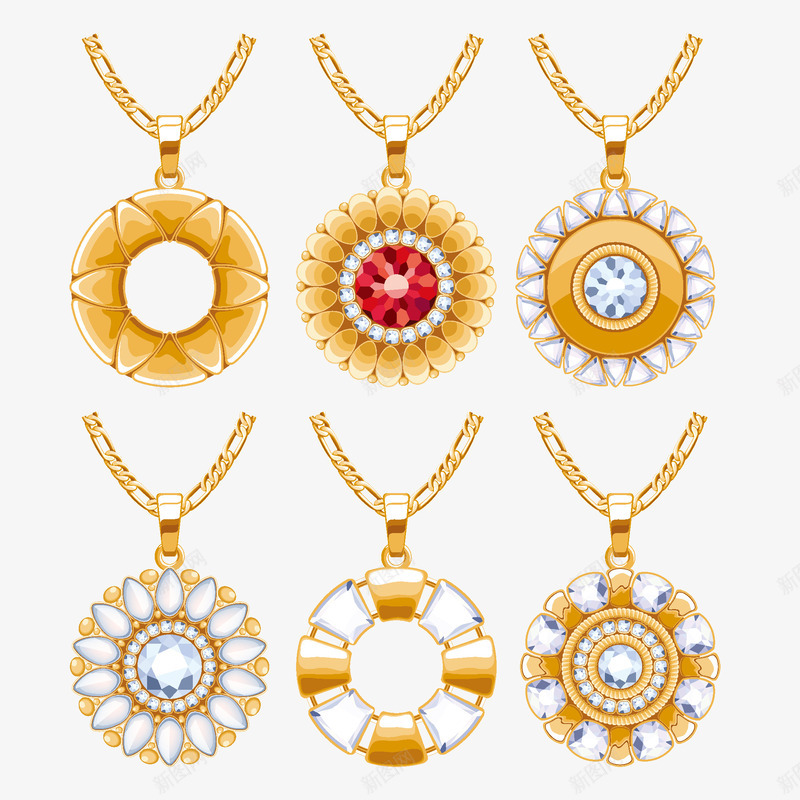 奢华金项链png免抠素材_88icon https://88icon.com 奢华水晶 矢量素材 钻石