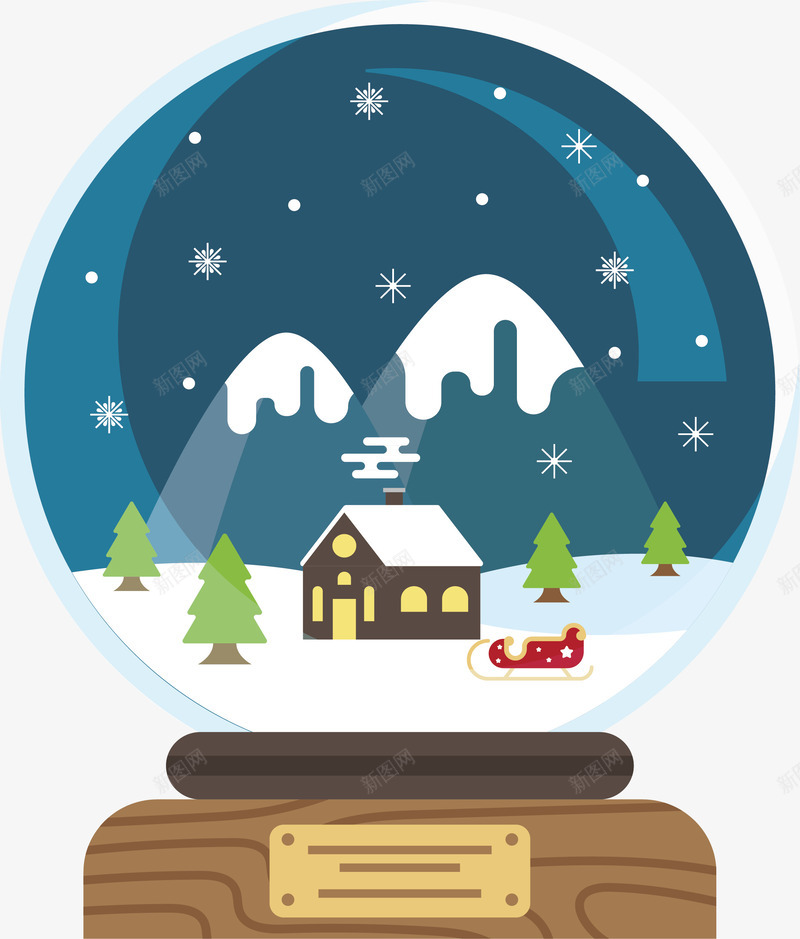 圣诞夜水晶球png免抠素材_88icon https://88icon.com 圣诞夜 圣诞快乐 圣诞节 水晶球 玻璃球 矢量png