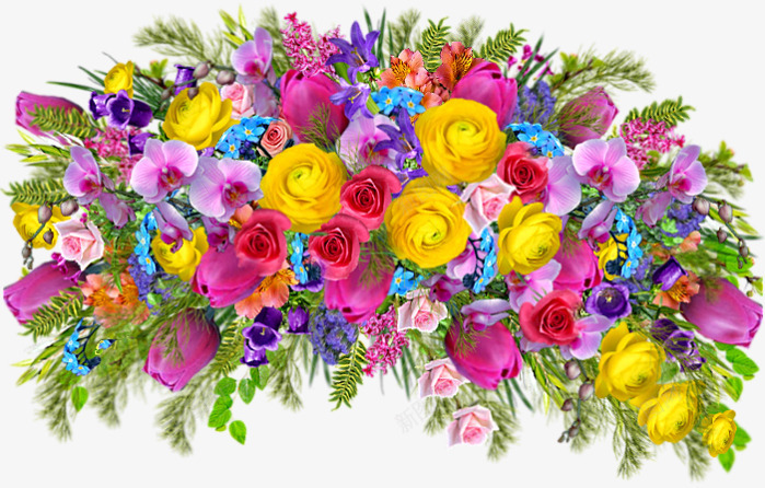 各种玫瑰花花束png免抠素材_88icon https://88icon.com 紫玫瑰 红玫瑰 花团 花束 黄玫瑰
