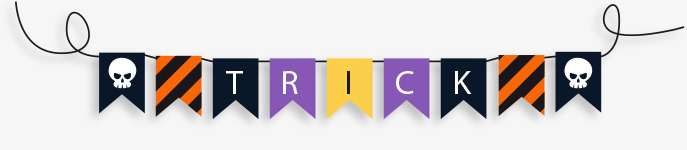 TRICKpng免抠素材_88icon https://88icon.com 彩旗 挂饰 旗帜 骷髅头