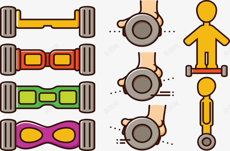 平衡车png免抠素材_88icon https://88icon.com 双轮车 平衡车 时尚潮流 跑酷 青年人