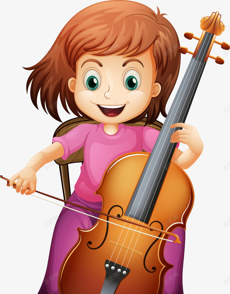 手绘拉提琴的女孩矢量图ai免抠素材_88icon https://88icon.com 卡通 女孩 手绘 拉提琴 演奏 矢量图