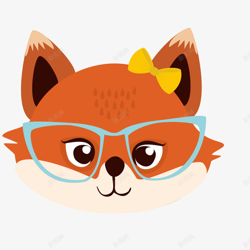 手绘戴眼镜狐狸头像矢量图eps免抠素材_88icon https://88icon.com png免抠图 创意 动物 卡通 可爱 彩色 戴眼镜 手绘 时尚 狐狸 矢量图