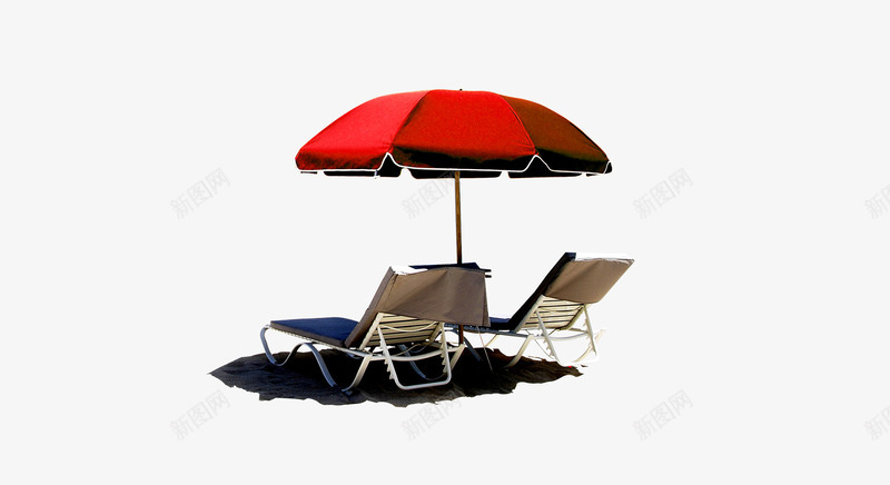 沙滩躺椅png免抠素材_88icon https://88icon.com 坐躺椅子 夏日 夏日素材 太阳伞 椅子 海滩