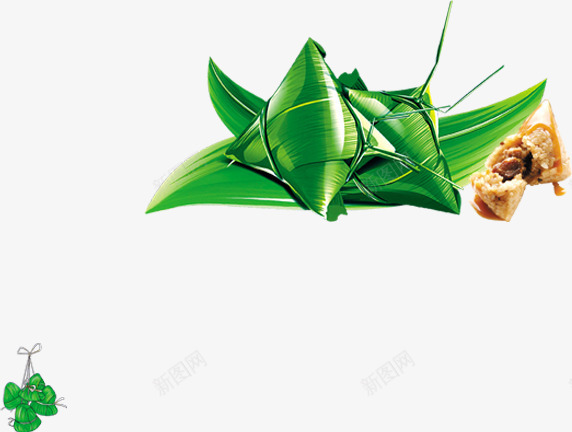 绿色清新粽子礼物端午png免抠素材_88icon https://88icon.com 清新 礼物 端午 粽子 绿色